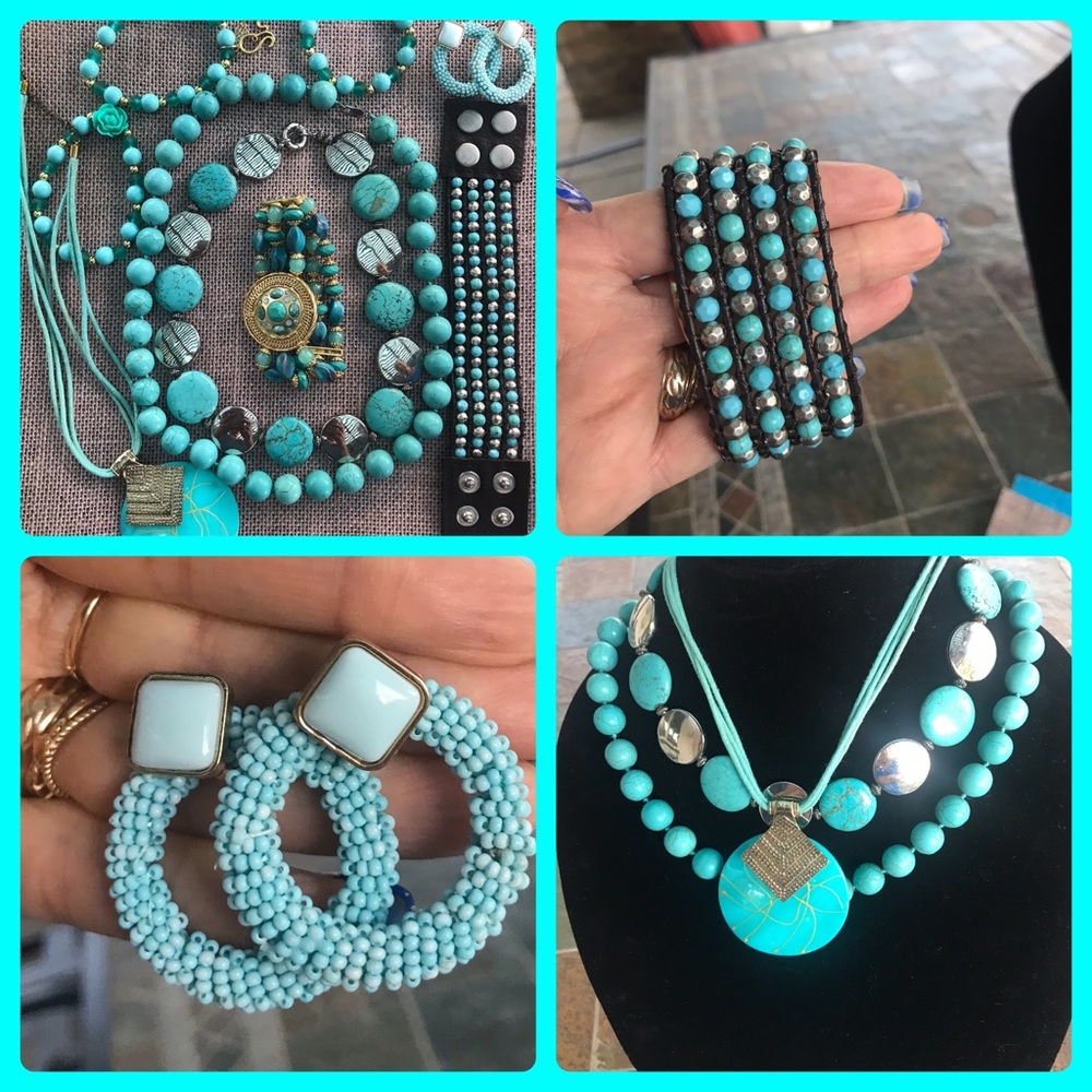 LOT OF TURQUOISE VINTAGE AND MIDERN JEWELRY
